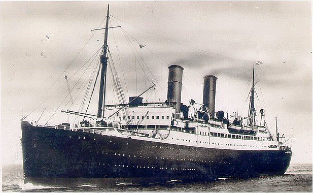 El SS Montclare en su época de buque civil de pasaje