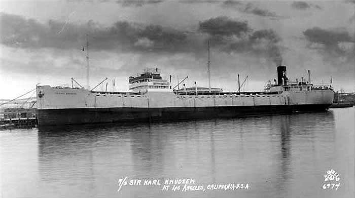 Foto de antes de la guerra del mercante Charlotte Schliemann. Llegó a Las Palmas el 02-09-1939 procedente de Aruba, Venezuela, con 10.800 Tn de petróleo