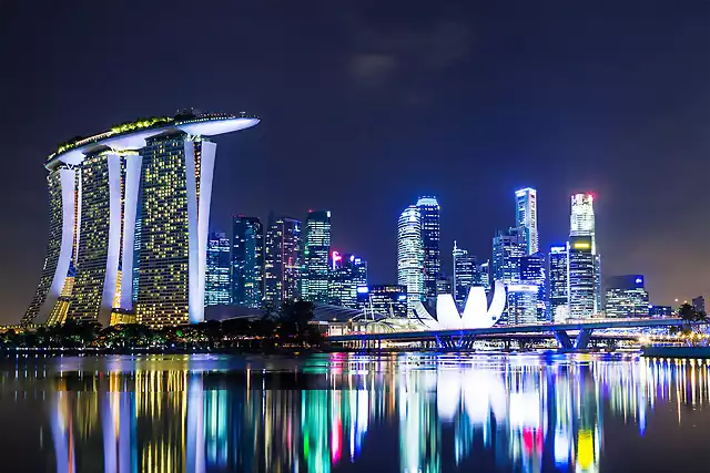 Singapur en la noche